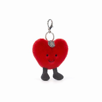 Jellycat Amuseables Heart Bag Charm USA | 74193OQGD